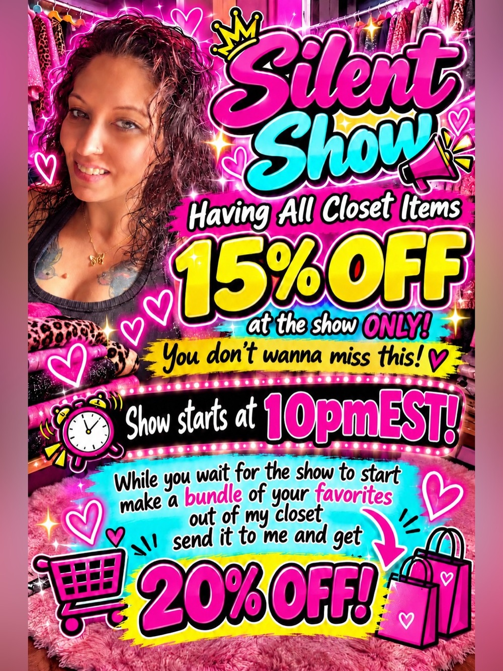 💖 SILENT SHOW 💖 15% OFF CLOSET + BUNDLE DEAL!

🤫✨ SHHH… IT’S A SILENT SALE! ✨🤫